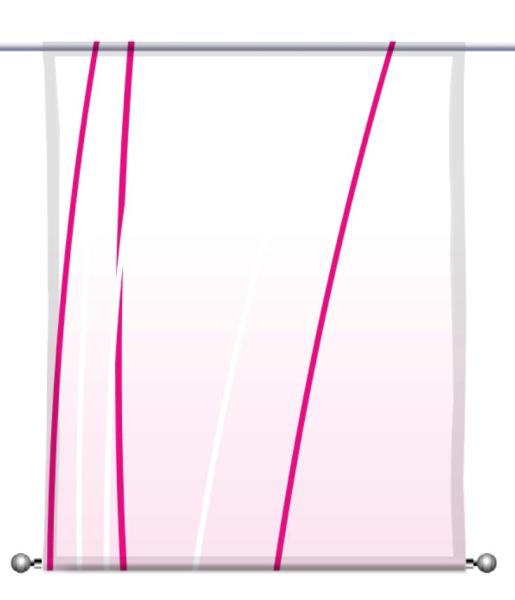Linea magenta up dark, Scheibenhänger eckig